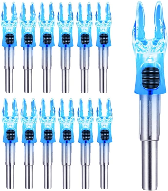 DEEPOWER Store S Lighted Nocks for Arrows .244/6.2mm 6/12 Pack Lighted Arrow Nocks for Archery Hunting - Image 1